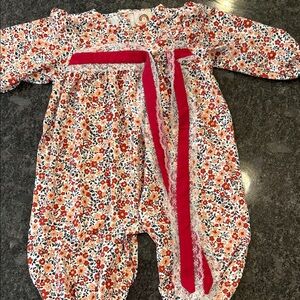 Floral Kids One Piece with Accents